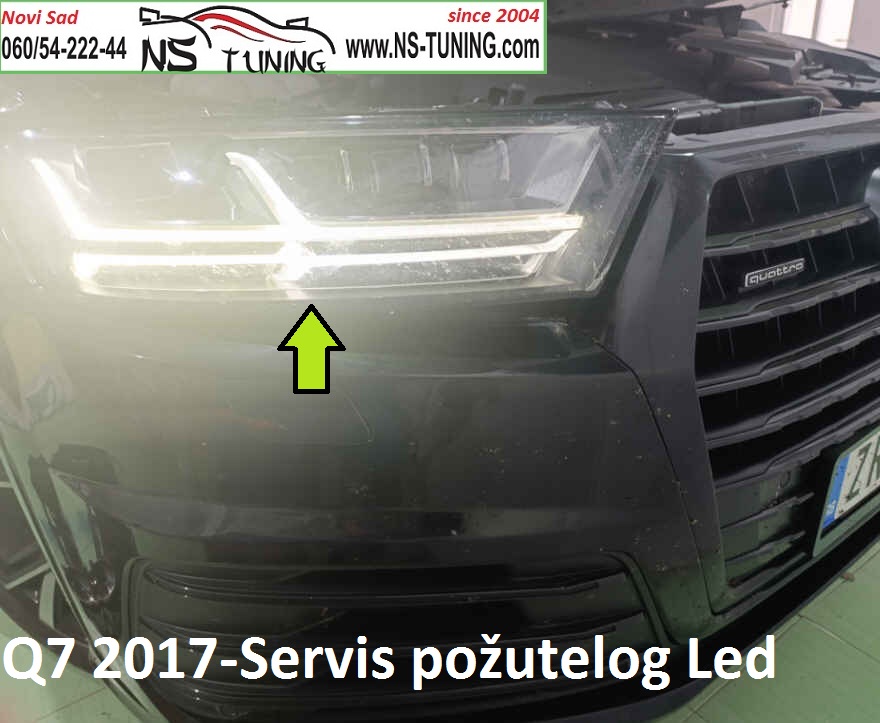 q7 audi 2015 2016 2017 2018 zuta linija led svetlo reparacija matrix far servis novi sad ns tuning